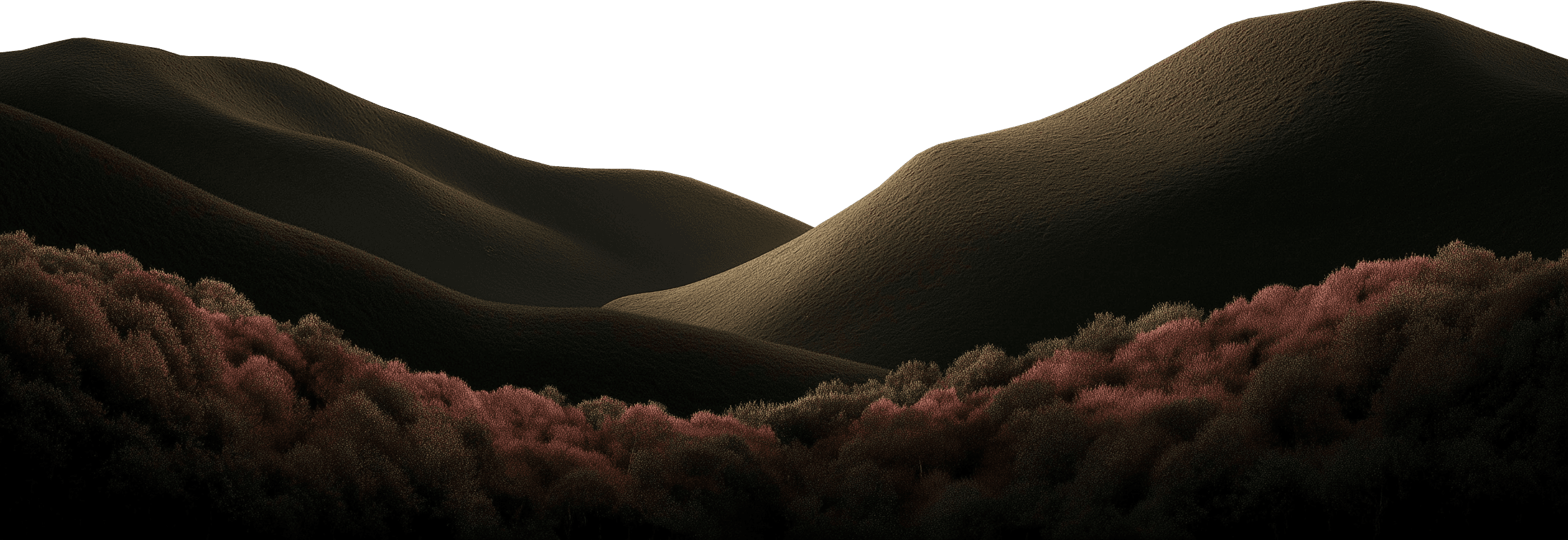 Mid-distance rolling hills